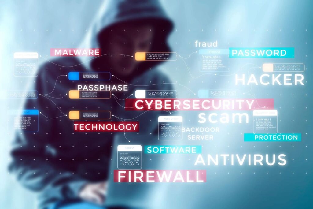 An anonymous hacker doing cyberattacks