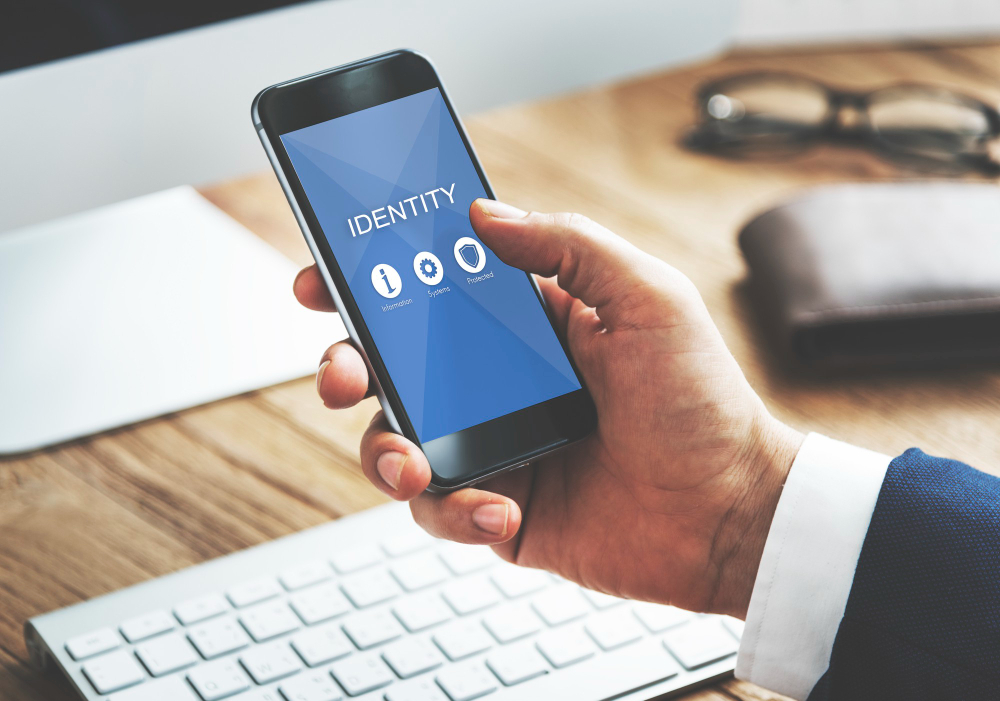 A Man Using Two-Factor Authentication To Logging In in His Phone