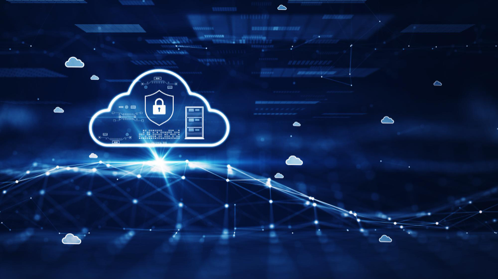cloud-edge computing technology concept with data protection system