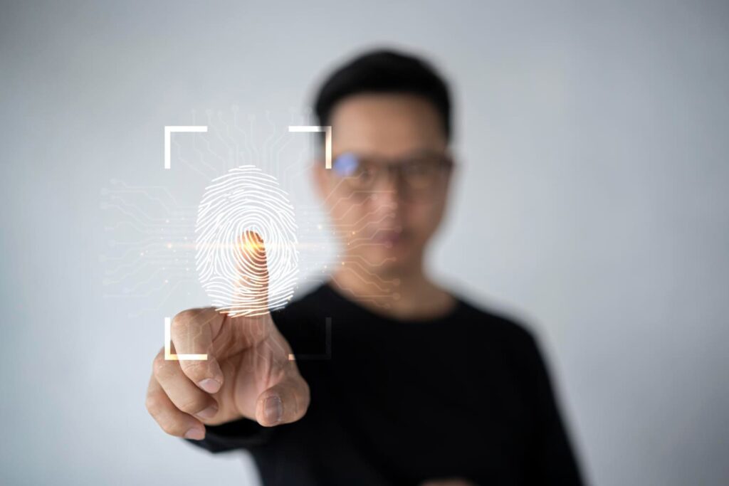 A fingerprint scan concept
