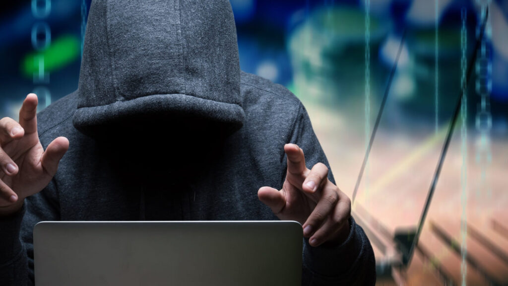 A hacker trying to hack an account