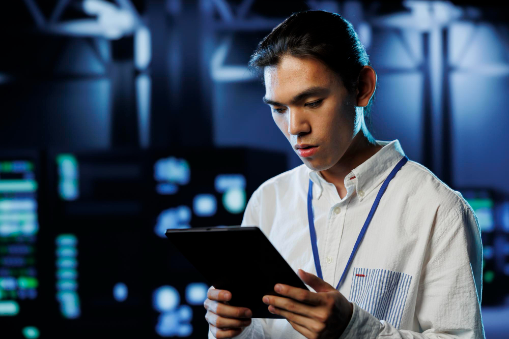 A man learning about what is a firewall