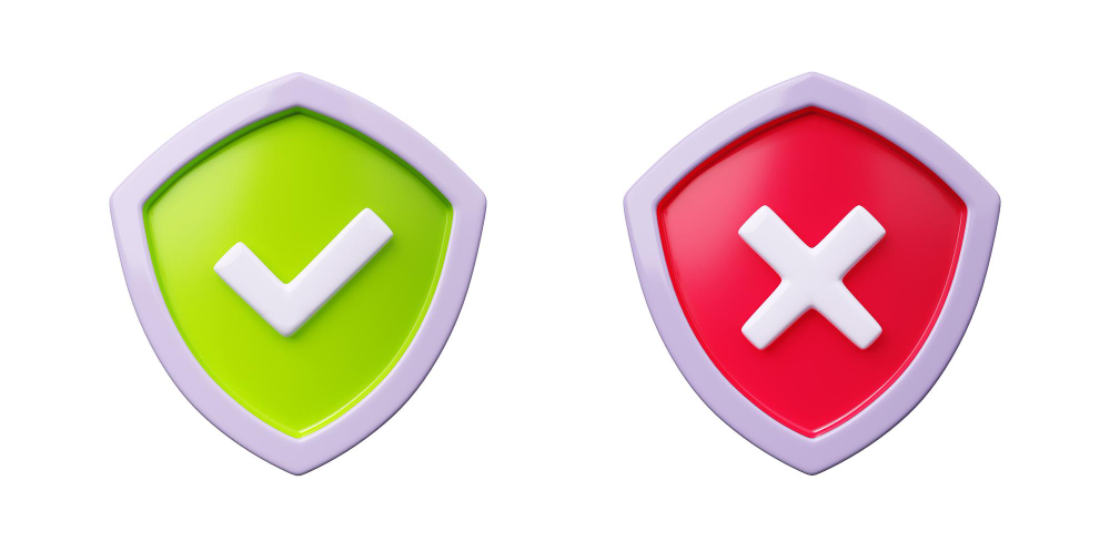 The symbol of how firewalls can decide to allow or not allow