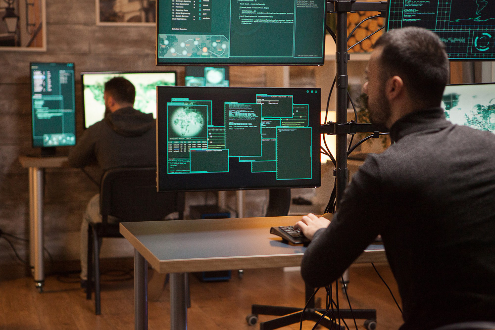People doing digital forensics