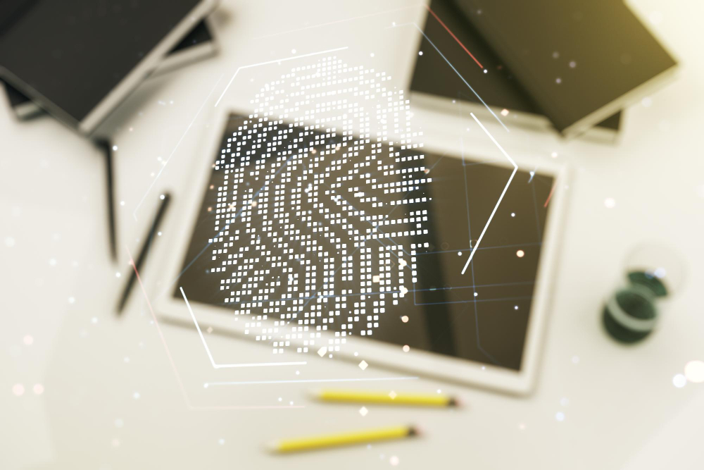 Fingeprint symbolizes digital forensics