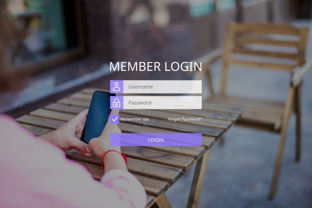 A login window