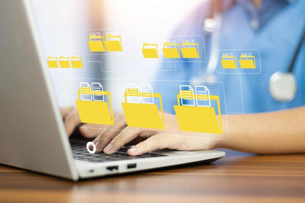 A man managing directories
