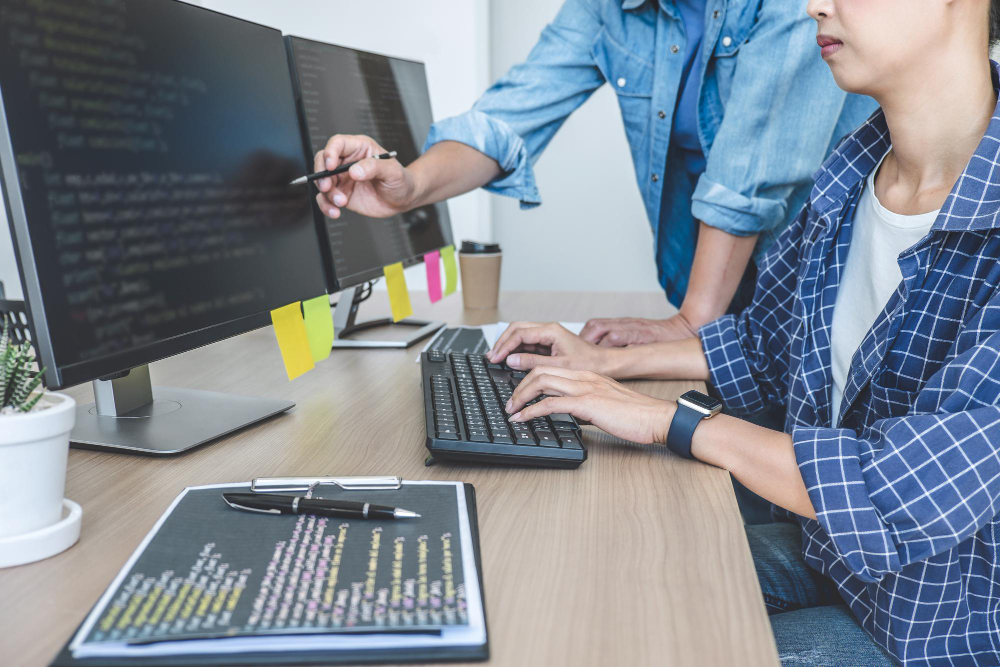 IT team members creating honeypots in the office