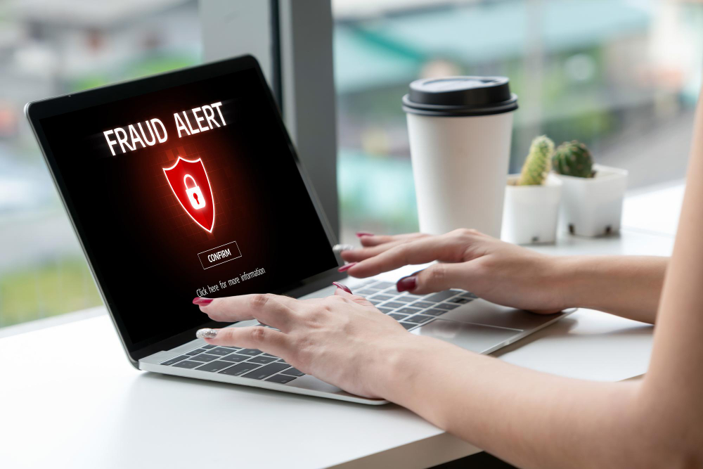 A rogue security software shows a fake alert of cyber attack