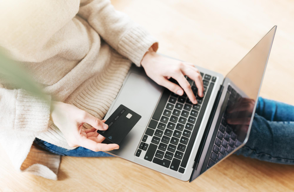 A person shopping online