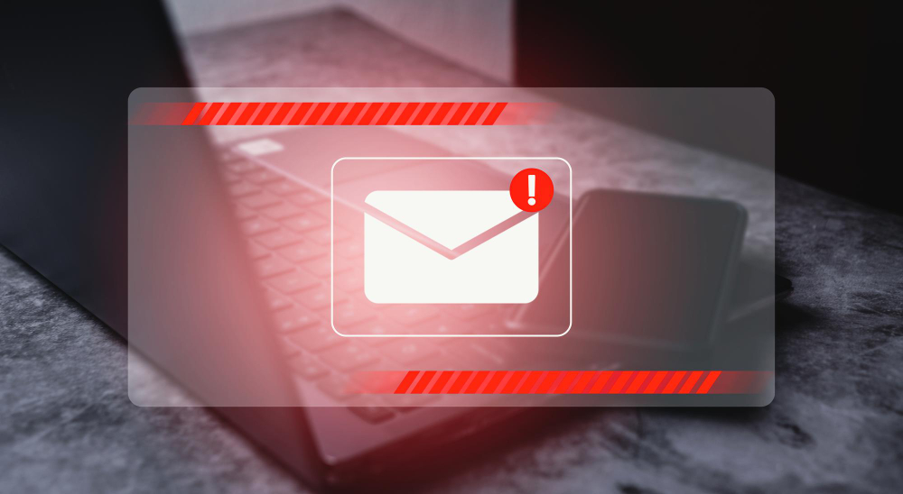 A fake email alert