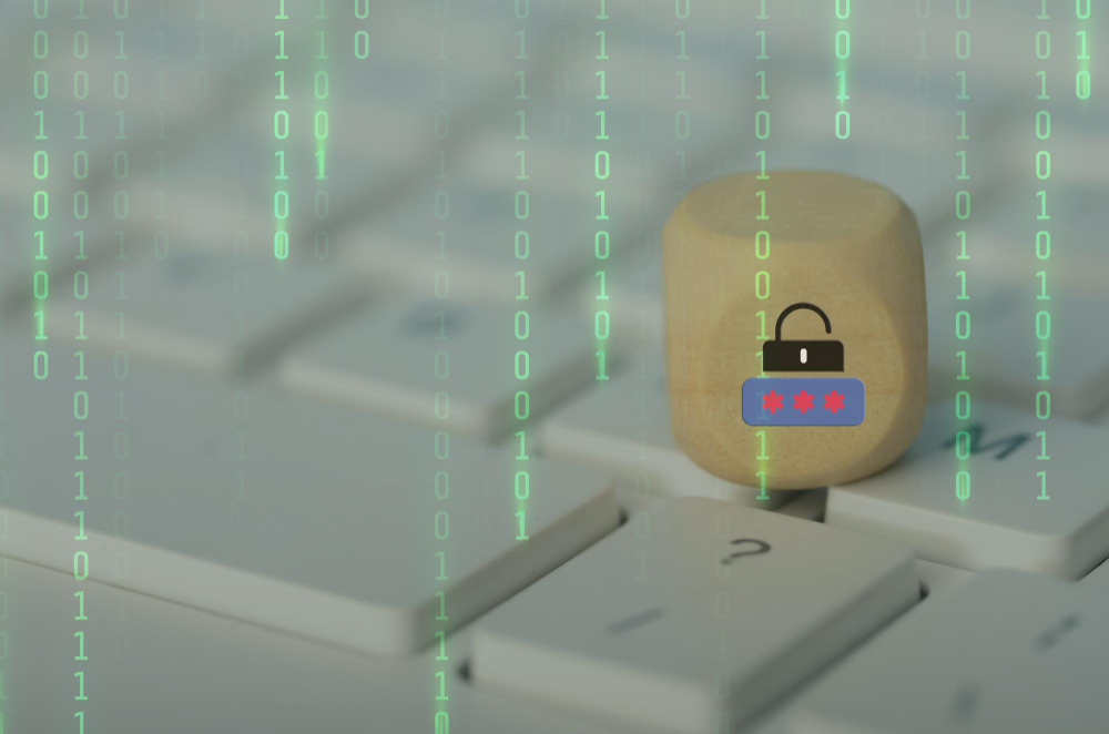 The padlock on the keyboard symbolizes DES
