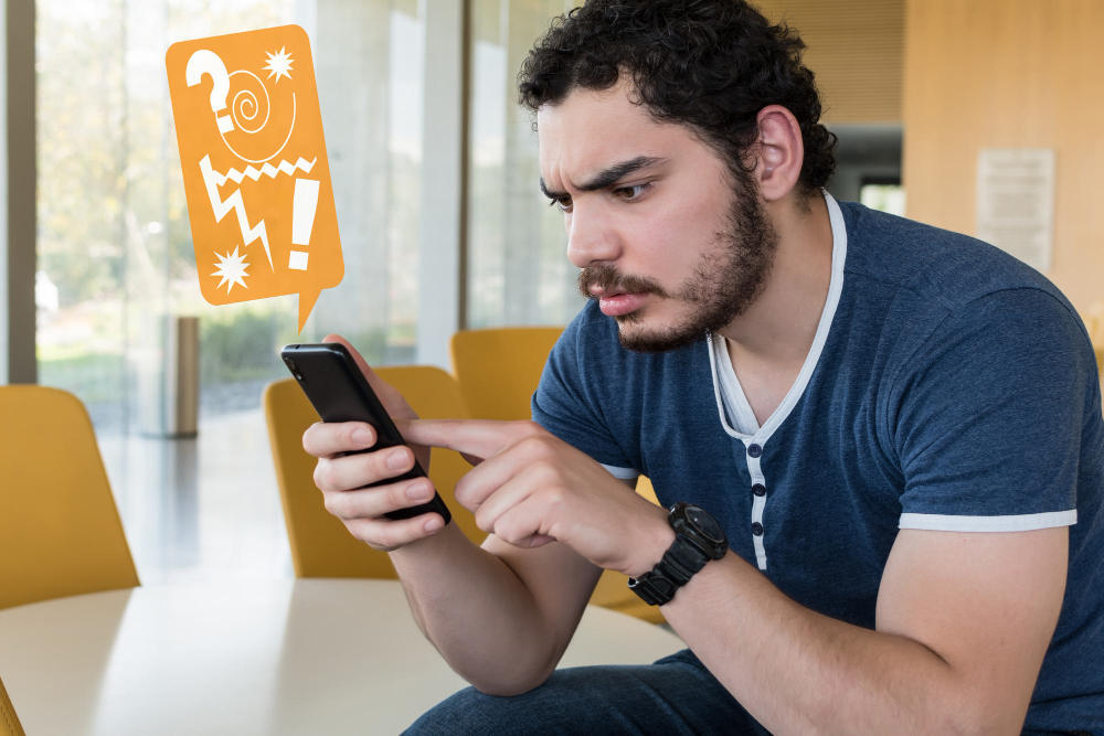 A social media user posting complaints