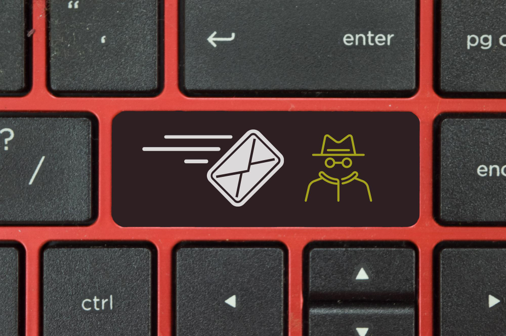 A phishing via direct message symbol