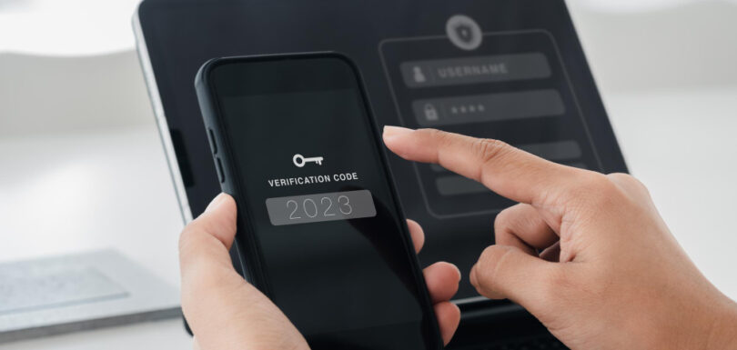 A Man Using Two-Factor Authentication Method to Open His Account