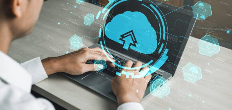 cloud computing technology online data storage business network concept