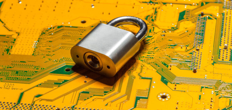 Homomorphic Encryption (Symbolized by pad lock in a yellow board)